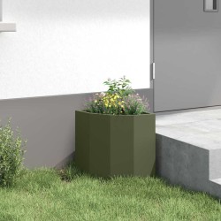 Jardinière d'Angle Vert olive 30 x 30 x 35 cm Acier 538830538830