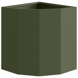 Jardinière d'Angle Vert olive 30 x 30 x 35 cm Acier 538830538830