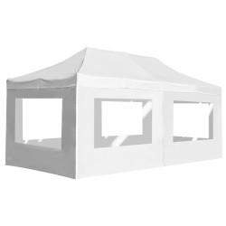 Tente de réception pliable avec parois Aluminium 6 x 3 m Blanc 538832538832