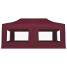 Tente de réception pliable avec parois Aluminium 6x3 m Bordeaux 538833538833