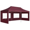 Tente de réception pliable avec parois Aluminium 6x3 m Bordeaux 538833538833