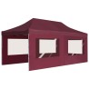 Tente de réception pliable avec parois Aluminium 6x3 m Bordeaux 538833538833