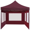 Tente de réception pliable avec parois Aluminium 6x3 m Bordeaux 538833538833