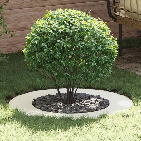 adapté pour anneaux d'arbre plats 5 pcs Blanc Ø50 / 80 cm Acier 538837538837