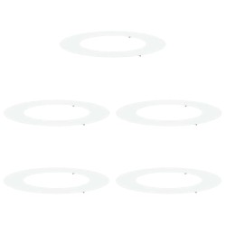 adapté pour anneaux d'arbre plats 5 pcs Blanc Ø50 / 80 cm Acier 538837538837