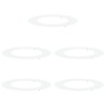 adapté pour anneaux d'arbre plats 5 pcs Blanc Ø50 / 80 cm Acier 538837538837