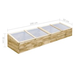 Serre Bois de pin imprégné 200x50x35 cm 538842538842