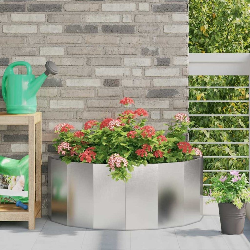 Jardinière Argent 90 x 45 x 35 cm Acier inoxydable 538843538843