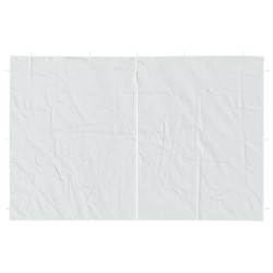 Parois de tente de réception 2 pcs et fermeture éclair PE Blanc  538857538857