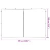 Parois de tente de réception 2 pcs et fermeture éclair PE Blanc  538857538857