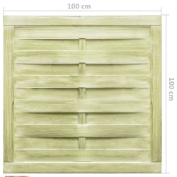 Portillon Bois de pin imprégné 100x100 cm Vert 538860538860