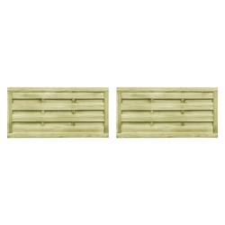 Portillons 2 pcs Bois de pin imprégné 150x75 cm Vert 538866538866