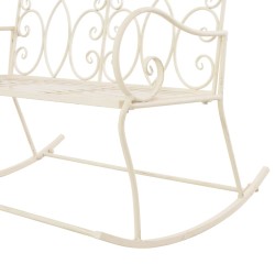 Banc de jardin 104 cm Fer Blanc antique 538879538879