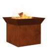 Braise Rouillé 50 x 50 x 40 cm Acier résistant aux intempéries 538883538883