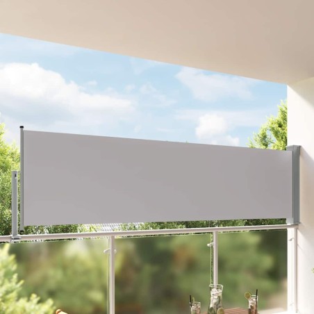 Auvent latéral rétractable de patio 100 x 300 cm Gris 538887538887