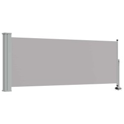 Auvent latéral rétractable de patio 100 x 300 cm Gris 538887538887