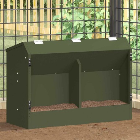 Distributeur pour lapins Vert olive 64.5 x 25.5 x 45.5 cm 538891538891