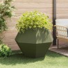 Jardinière 2 pcs Vert olive 100 x 100 x 80 cm Acier 538896538896