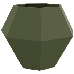 Jardinière 2 pcs Vert olive 100 x 100 x 80 cm Acier 538896538896