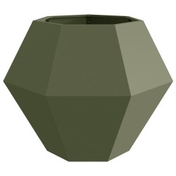 Jardinière 2 pcs Vert olive 100 x 100 x 80 cm Acier 538896538896