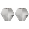 Jardinière 2 pcs Argent 100 x 100 x 80 cm Acier inoxydable 538898538898