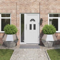 Jardinière 2 pcs Argent 100 x 100 x 80 cm Acier galvanisé 538899538899