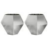 Jardinière 2 pcs Argent 100 x 100 x 80 cm Acier galvanisé 538899538899