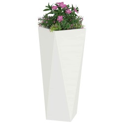 Jardinière 2 pcs Blanc 30 x 30 x 75 cm Acier 538903538903