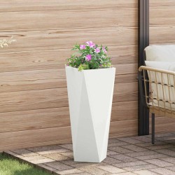Jardinière 2 pcs Blanc 30 x 30 x 75 cm Acier 538903538903