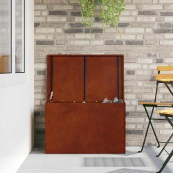 Boîte de Rangement Extérieure Rouillé 80 x 50,5 x 50 cm Acier 538911538911