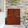 Boîte de Rangement Extérieure Rouillé 80 x 50,5 x 50 cm Acier 538911538911