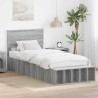 Cadre de lit Gris Sonoma 75 x 190 cm Bois d'ingénierie 540909540909
