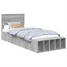 Cadre de lit Gris Sonoma 75 x 190 cm Bois d'ingénierie 540909540909