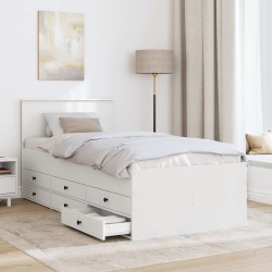 Lit d'appoint Blanc et Noir 75 x 190 cm Bois d'ingénierie 540918540918