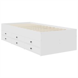 Lit d'appoint Blanc et Noir 75 x 190 cm Bois d'ingénierie 540918540918