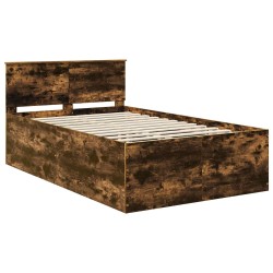 Cadre de lit Chêne fumé 120 x 190 cm Bois d'ingénierie 540943540943