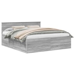 Cadre de lit Gris Sonoma 180 x 200 cm Bois d'ingénierie 540958540958