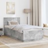 Cadre de lit Gris béton 90 x 190 cm Bois d'ingénierie 540974540974