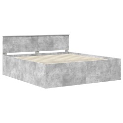 Cadre de lit Gris béton 180 x 200 cm Bois d'ingénierie 540975540975