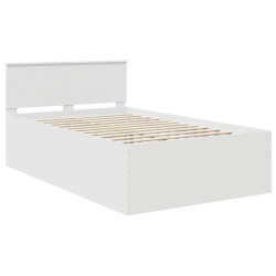 Cadre de lit Blanc 135 x 190 cm Bois d'ingénierie 540981540981