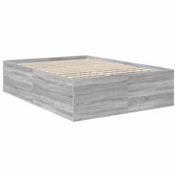 Cadre de lit Gris Sonoma 140 x 190 cm Bois d'ingénierie 540984540984