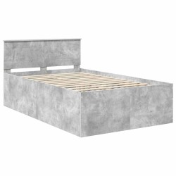 Cadre de lit Gris béton 120 x 190 cm Bois d'ingénierie 540989540989