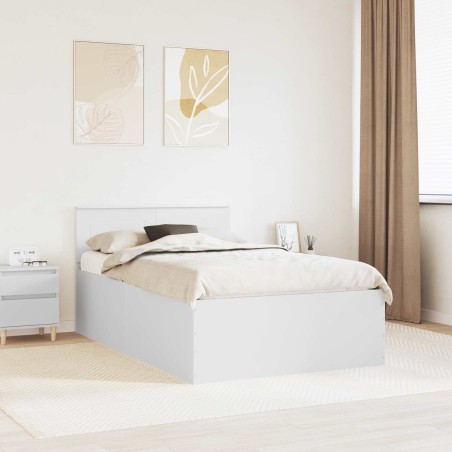 Cadre de lit Blanc 120 x 190 cm Bois d'ingénierie 540991540991