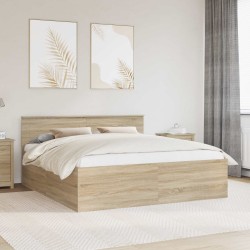 Cadre de lit Chêne Sonoma 200 x 200 cm Bois d'ingénierie 540992540992