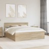 Cadre de lit Chêne Sonoma 200 x 200 cm Bois d'ingénierie 540992540992