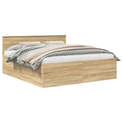 Cadre de lit Chêne Sonoma 200 x 200 cm Bois d'ingénierie 540992540992