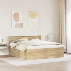 Cadre de lit Chêne Sonoma 200 x 200 cm Bois d'ingénierie 540992540992
