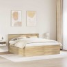 Cadre de lit Chêne Sonoma 200 x 200 cm Bois d'ingénierie 540992540992