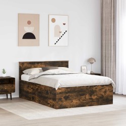 Cadre de lit Chêne fumé 150 x 200 cm Bois d'ingénierie 540993540993