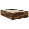 Cadre de lit Chêne fumé 150 x 200 cm Bois d'ingénierie 540993540993